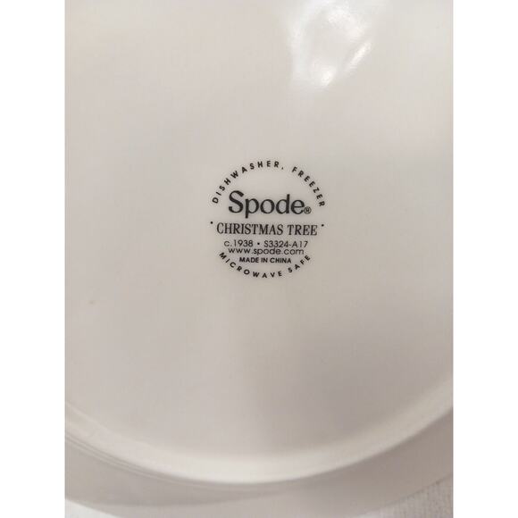 4 Plates SPODE 8" PLATES Salad Dessert Christmas Tree REPLACEMENT Excellent - Picture 13 of 13